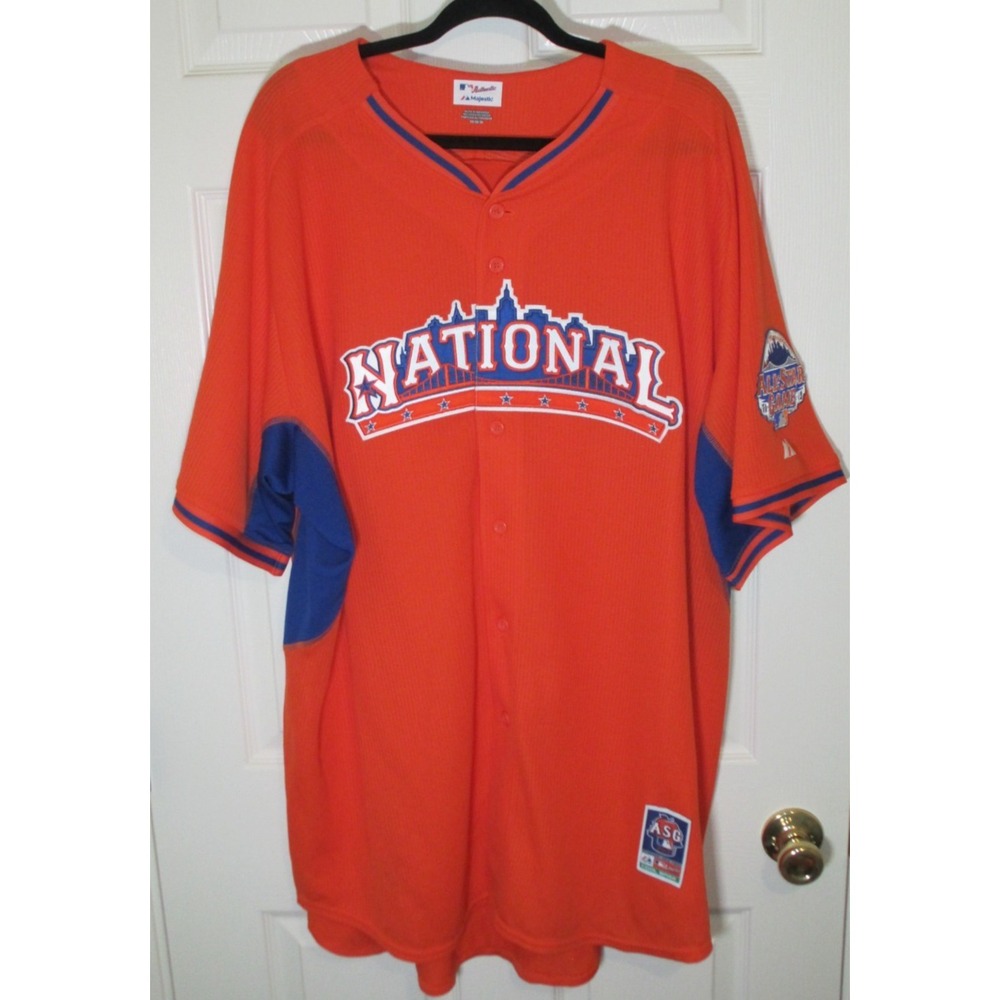 Majestic MLB All Star Game National League Men's Orange Stitched Baseball Jersey